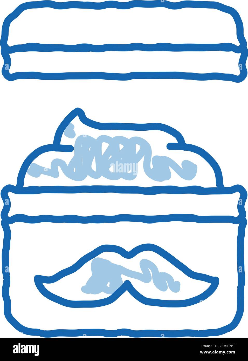 Shaving Cream Container doodle icon hand drawn illustration Stock