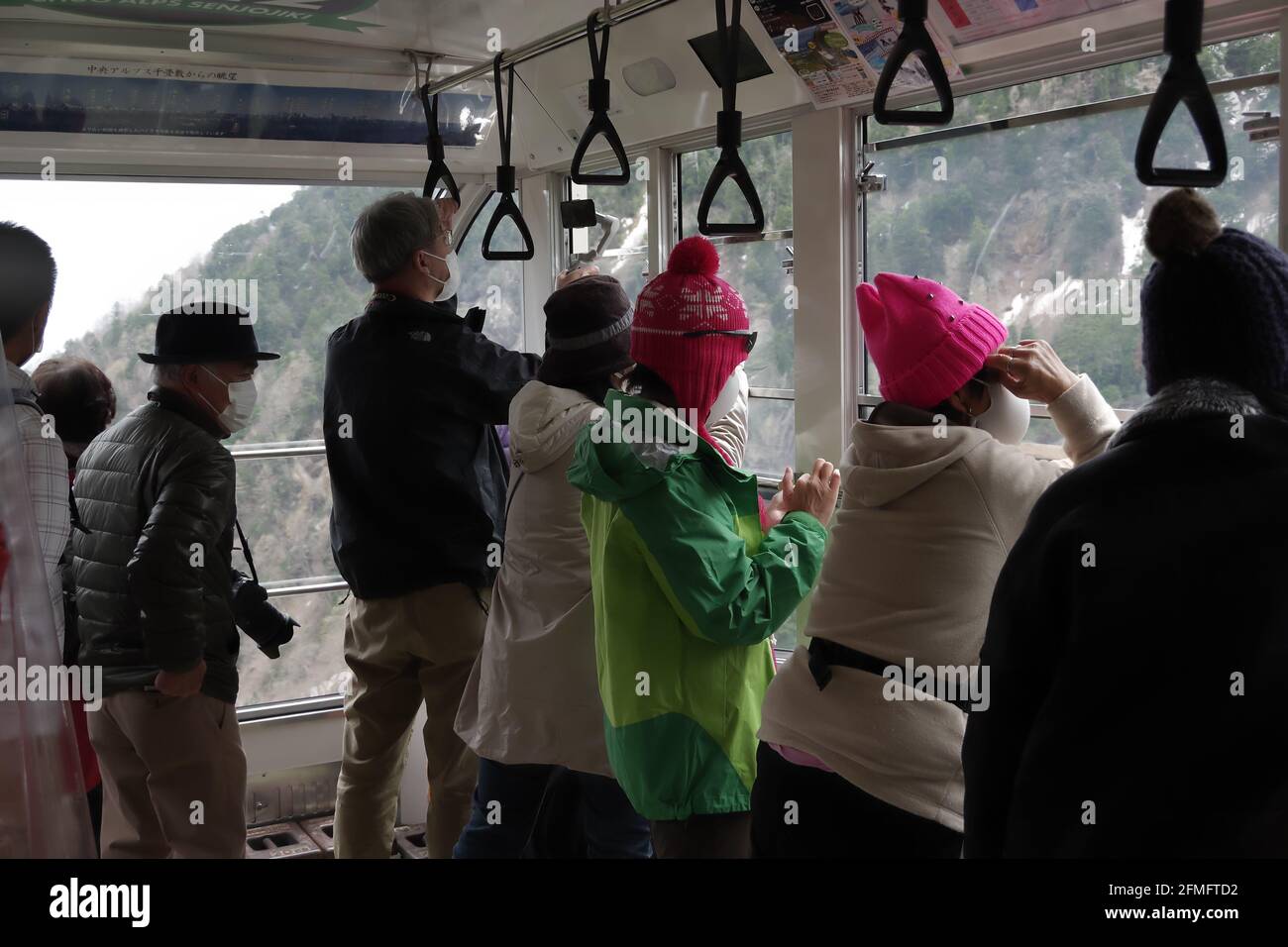 komagane, nagano, japan, 05-08-2021, People inside the Komagatake ...