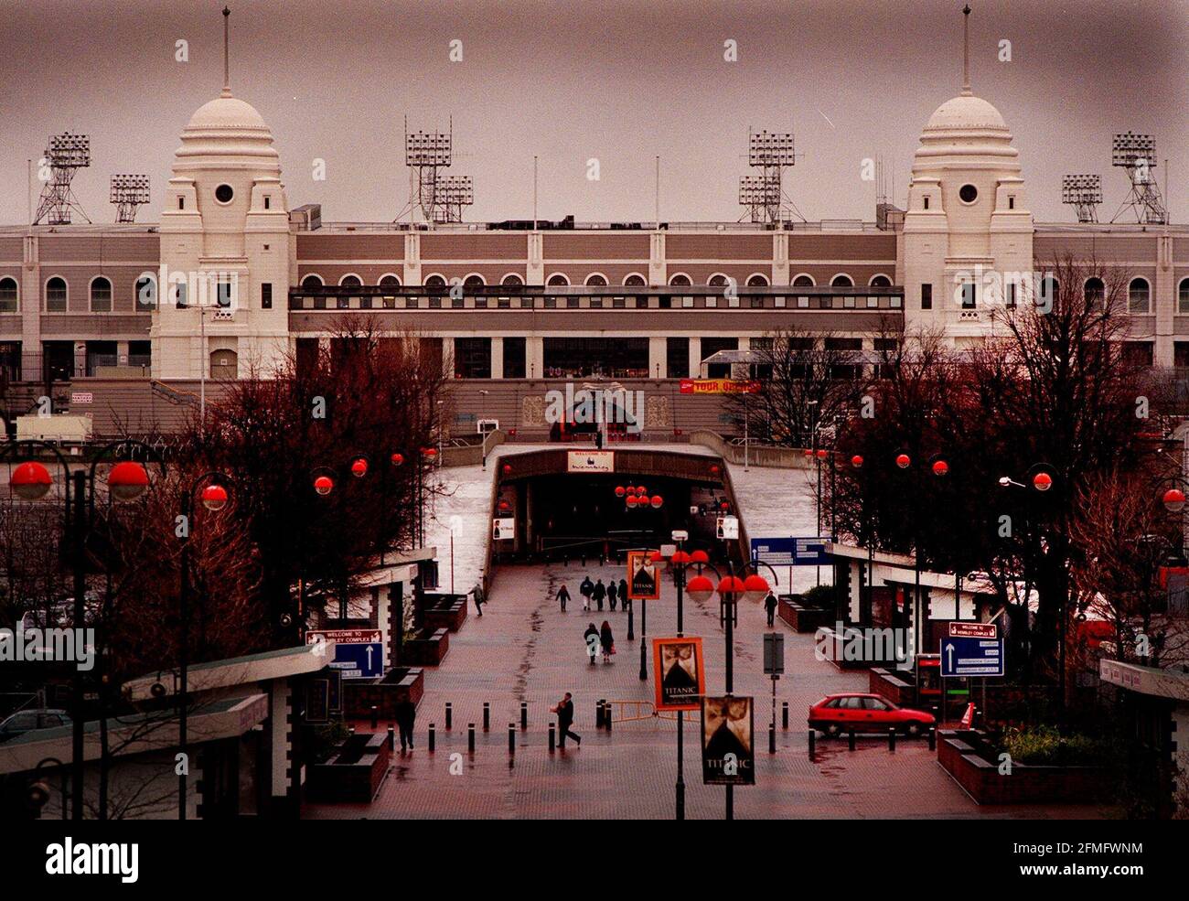 WEMBLEY STADIUM LONDON. WEMBLEY WAY AND TOWERS Stock Photo Alamy