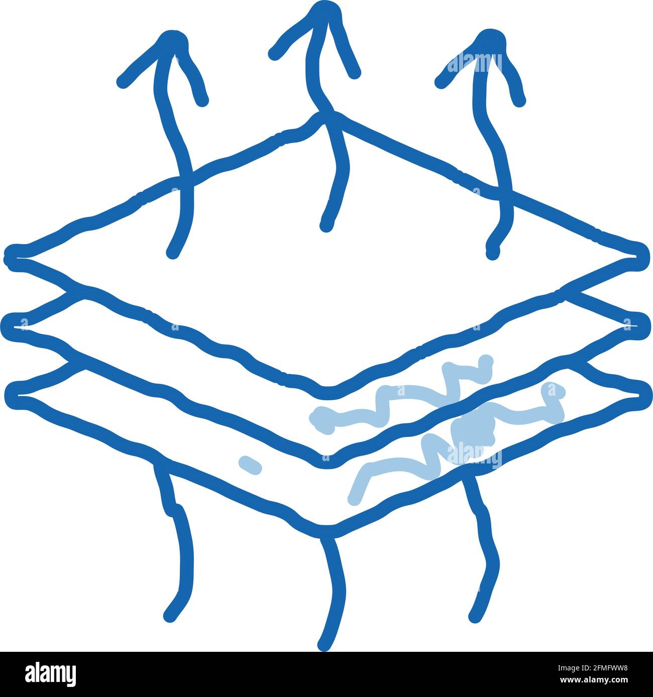 Breathable Layers doodle icon hand drawn illustration Stock Vector ...