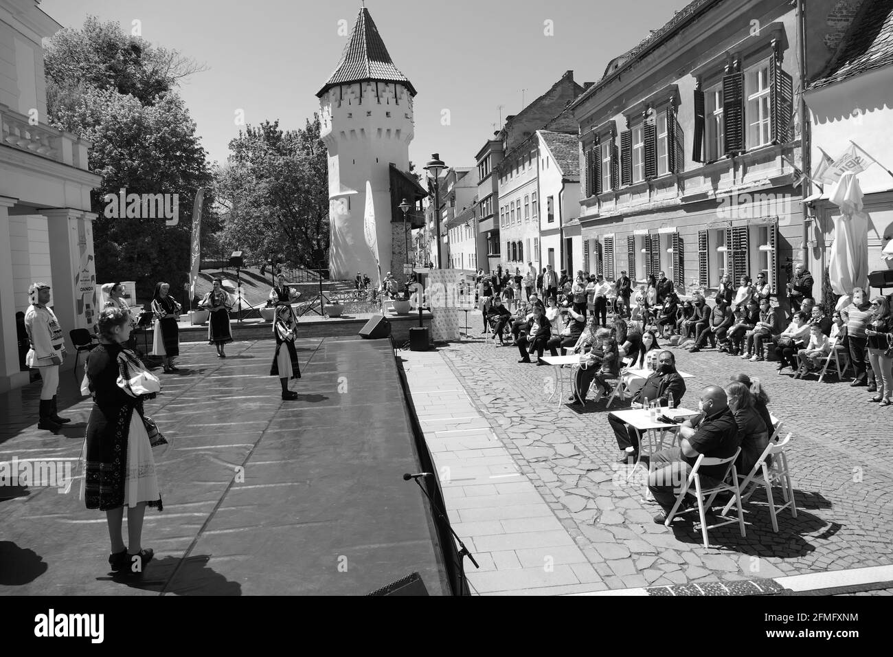 A vaccination marathon and concert in Sibiu in Romania today (09/05/21) in an effort to speed up the country's vaccination programme. Picture by Adam Alexander Stock Photo