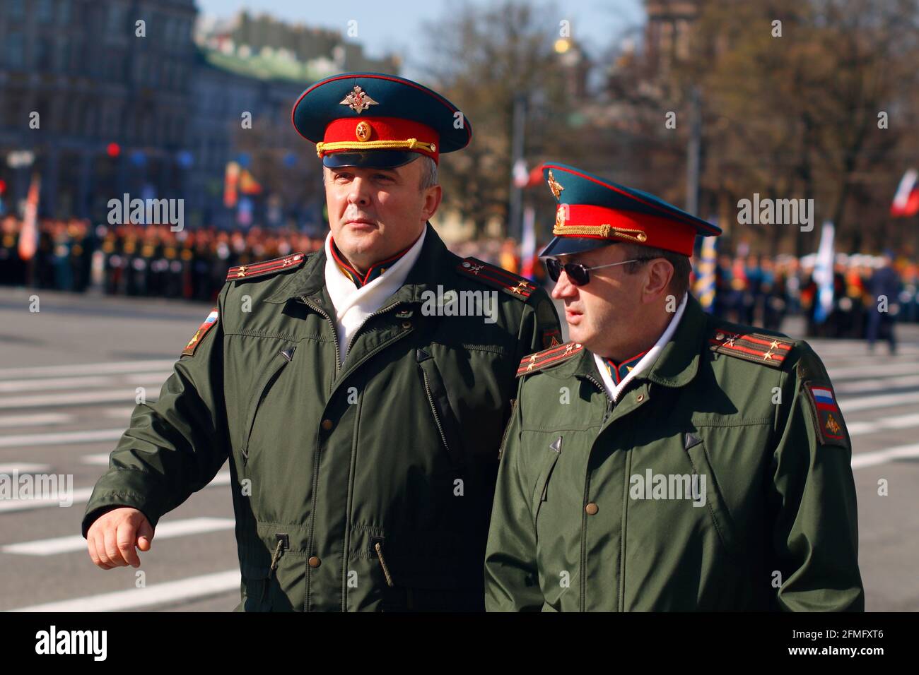 A solemn military parade in St. Petersburg to mark the 76th anniversary