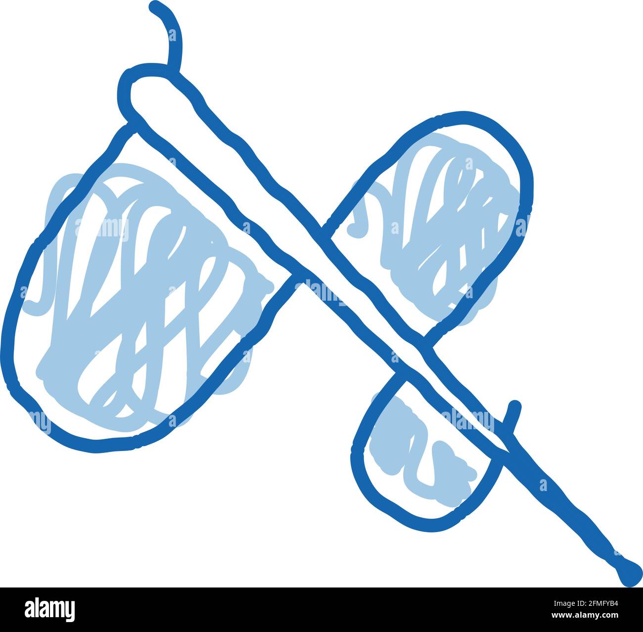 Needle And Thread doodle icon hand drawn illustration Stock Vector ...
