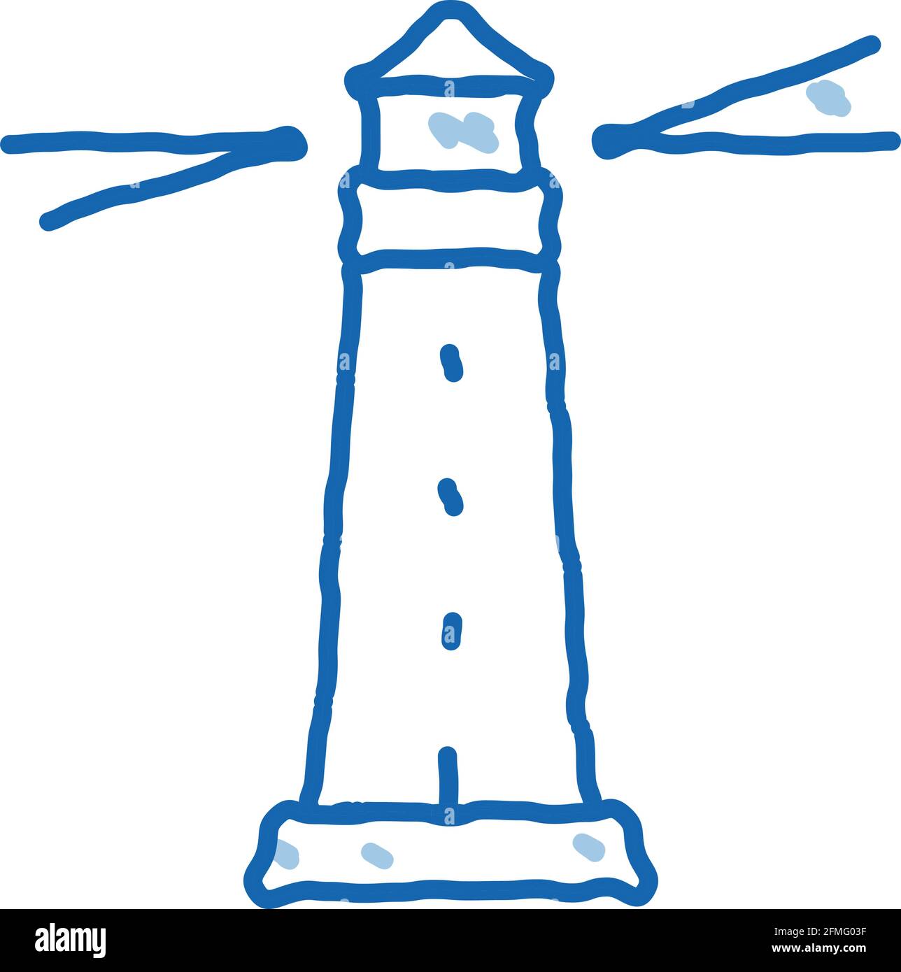 Lighthouse Beacon doodle icon hand drawn illustration Stock Vector ...