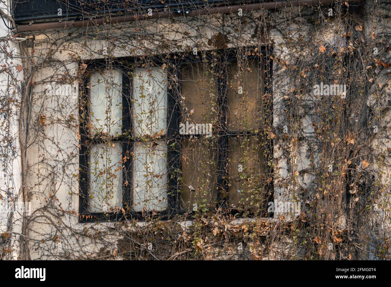Chinese traditional stone wall and stone window background Stock Photo