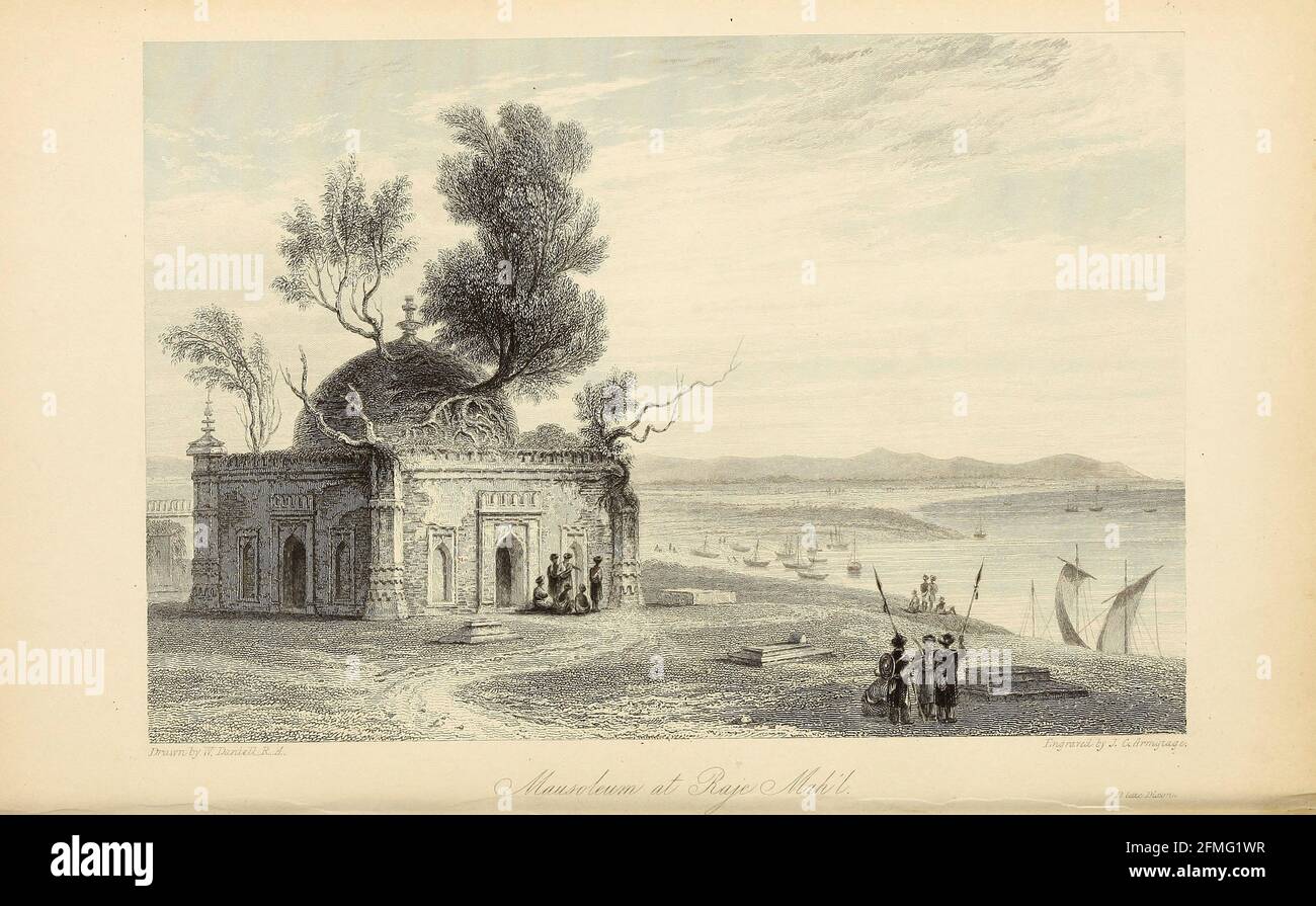 Mausoleum At Raje Mah’l From the book ' The Oriental annual, or, Scenes in India ' by the Rev. Hobart Caunter Published by Edward Bull, London 1834 engravings from drawings by William Daniell Stock Photo