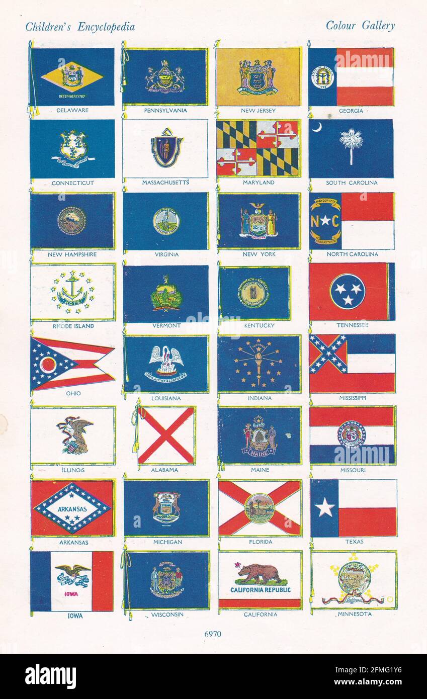 Flags of the United States of America 1940s Stock Photo Alamy