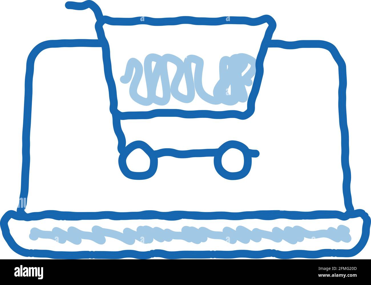 Internet Shopping doodle icon hand drawn illustration Stock Vector ...