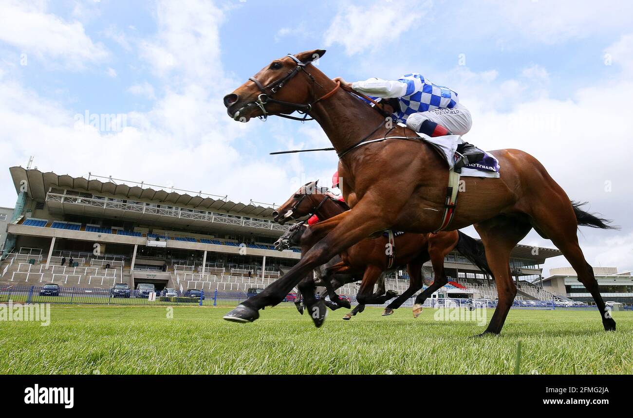 Eaglefield Ridden By Kevin Manning Right On The Way To Winning The John R Fitzpatrick Agricultural Contractor Maiden At Leopardstown Racecourse In Dun Laoghaire Rathdown Ireland Picture Date Sunday May 9 21 Stock