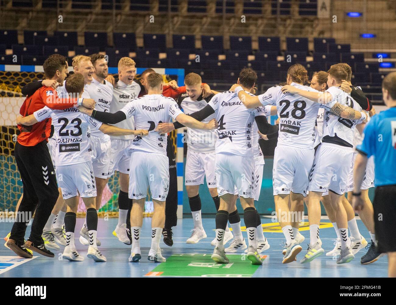 Berlin Germany 09th May 21 Handball Bundesliga Fuchse Berlin Thw Kiel Matchday 29 Max Schmeling Halle Berlin Germany 09th May 21 Handball Bundesliga Fuchse Berlin Thw Kiel Matchday 29 Max Schmeling Halle