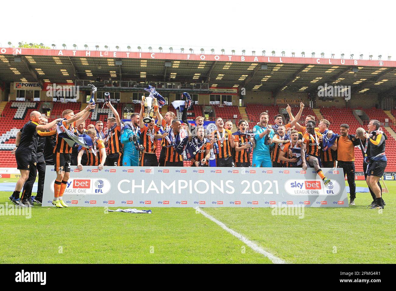 English football league championship trophy hires stock photography