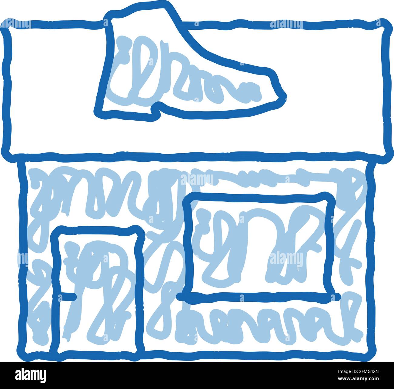 Shoe Repair Build doodle icon hand drawn illustration Stock Vector ...