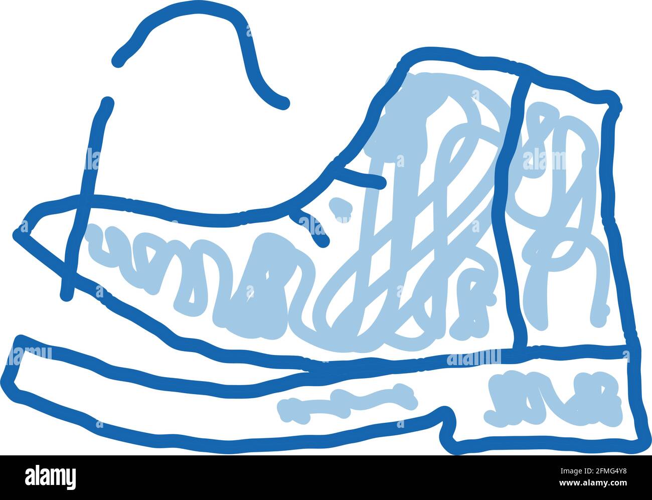 Torn Shoe Thread doodle icon hand drawn illustration Stock Vector Image ...