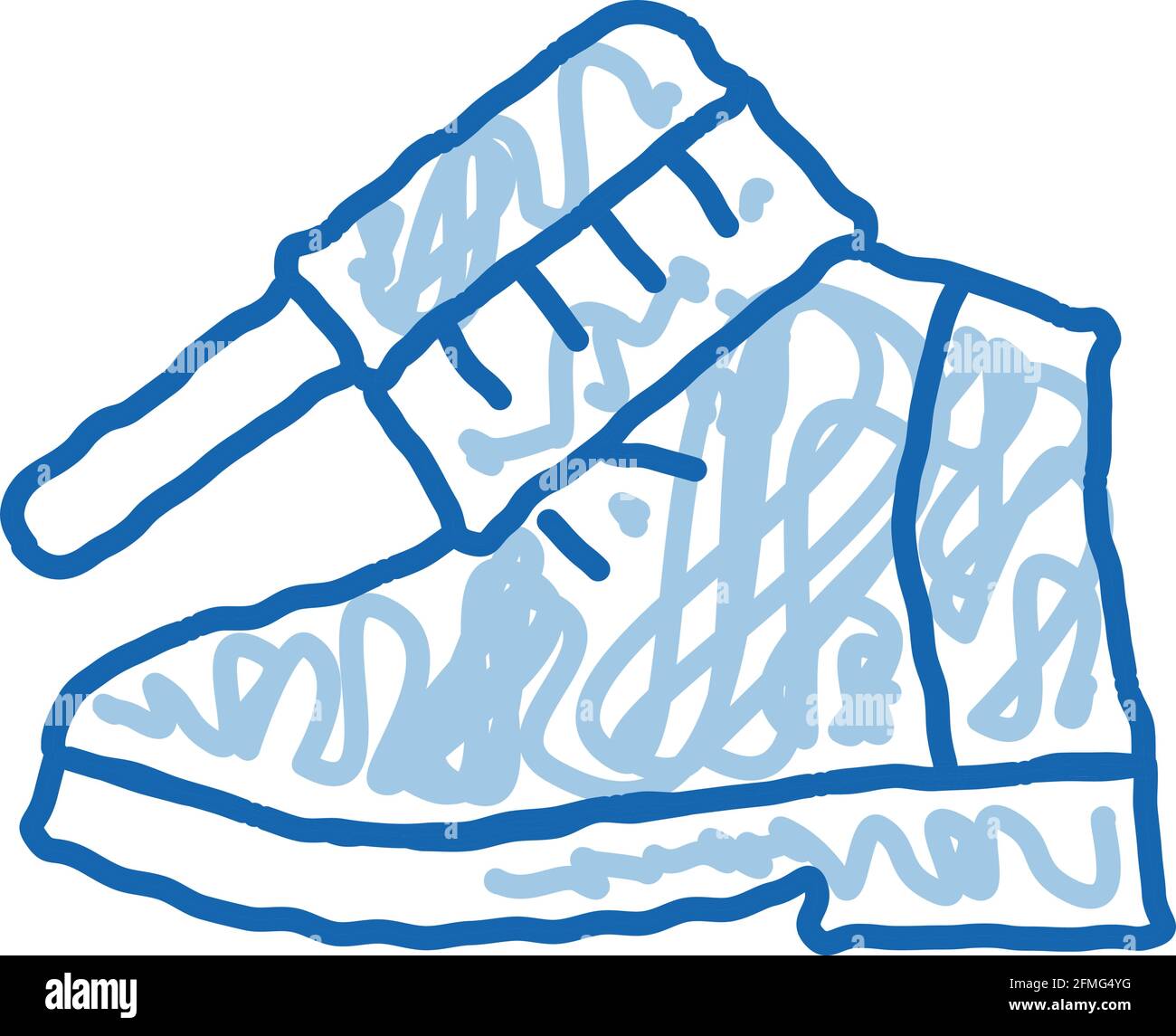 Shoe Brushing doodle icon hand drawn illustration Stock Vector Image ...