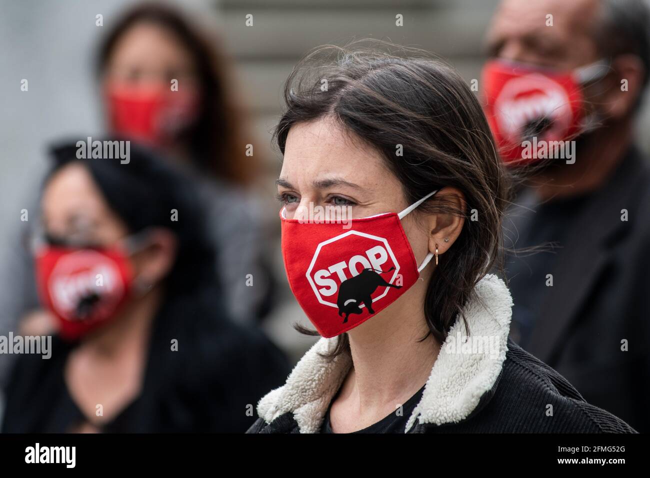 Animal rights activists wearing masks hi-res stock photography and ...