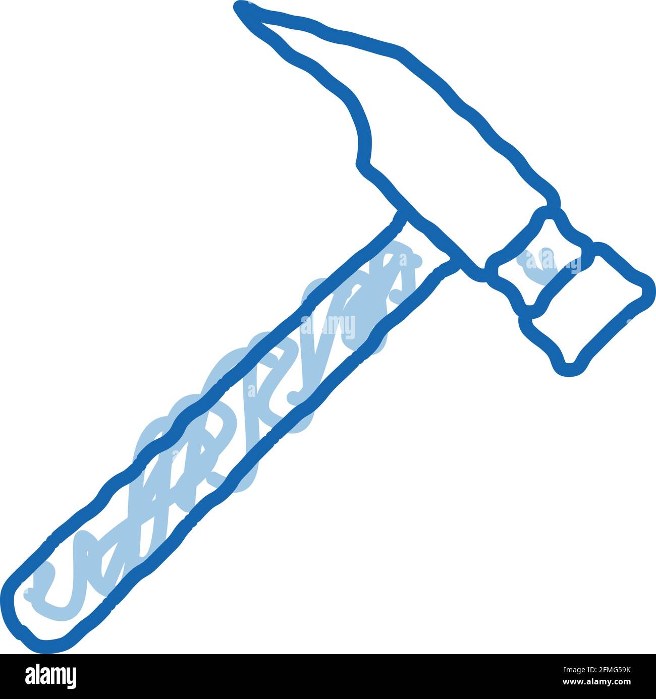 Shoe Fix Hammer doodle icon hand drawn illustration Stock Vector Image ...