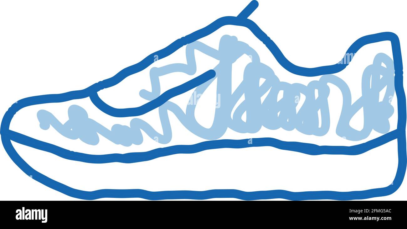 Sneaker Shoe doodle icon hand drawn illustration Stock Vector Image ...