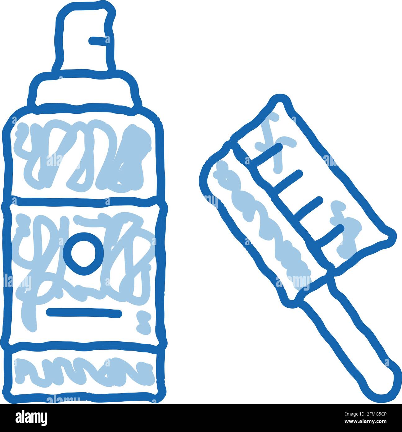 Brush Accessory doodle icon hand drawn illustration Stock Vector Image ...