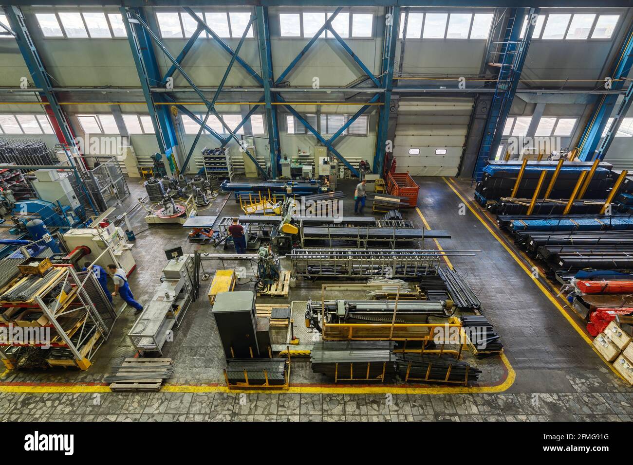 The interior of the metalworking shop. Modern industrial enterprise ...