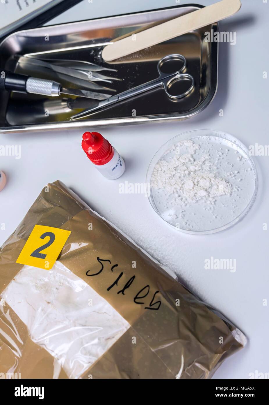crime lab positive drug test, conceptual image Stock Photo Alamy