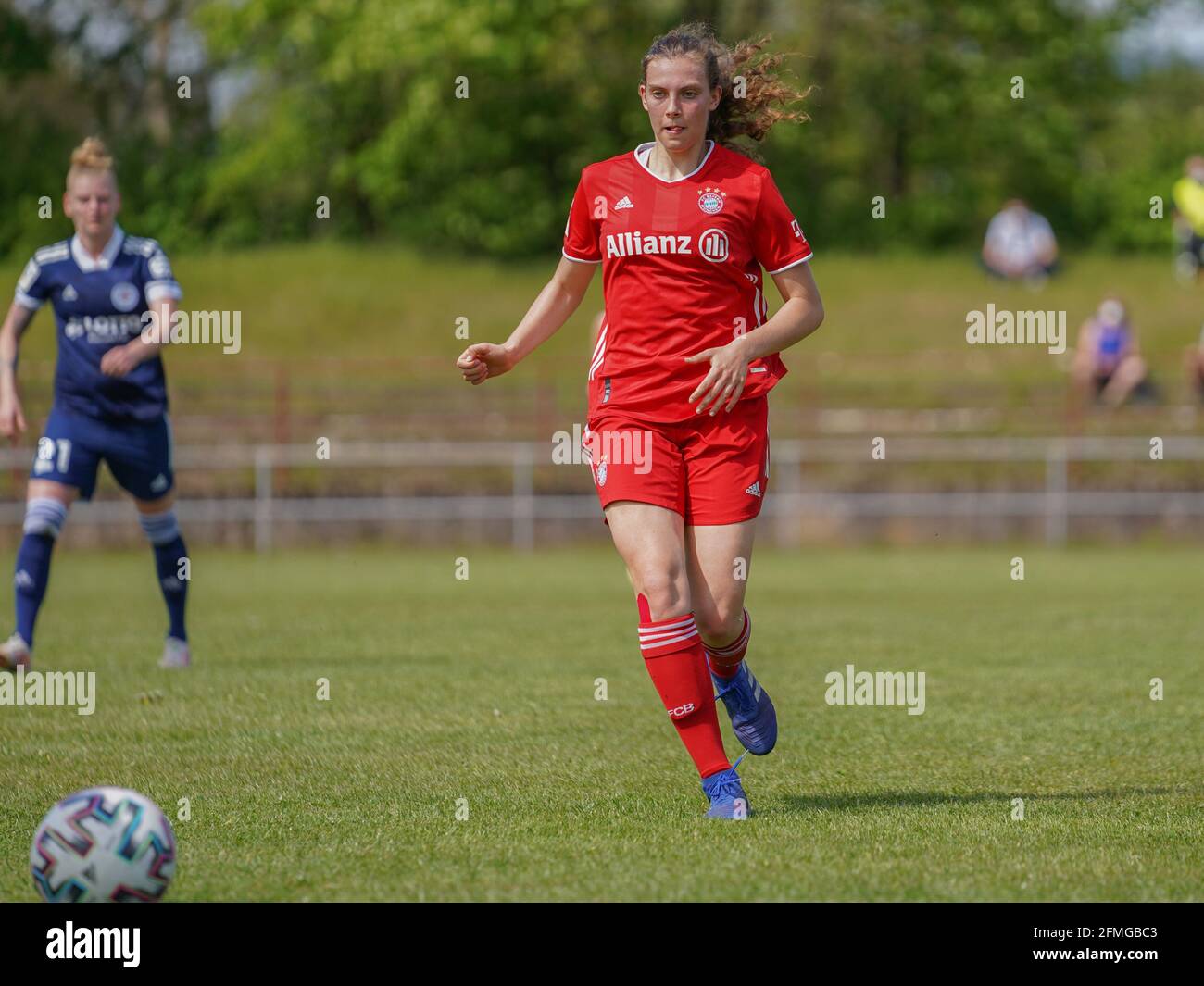 Andernach, Germany. 09th May, 2021. Annika Wohner (8 FC Bayern Munich II) during the 2. Womens