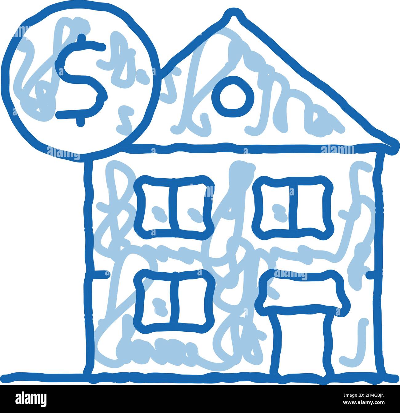 House Mortgage doodle icon hand drawn illustration Stock Vector Image ...