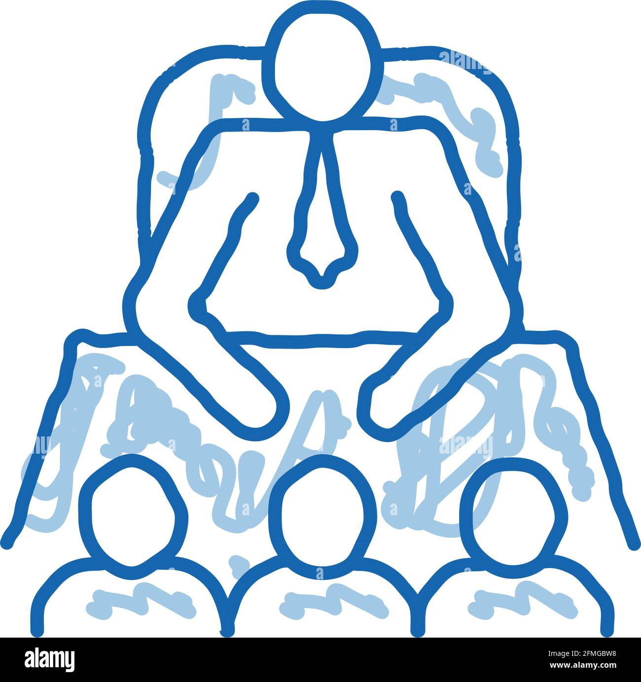 Office Meeting doodle icon hand drawn illustration Stock Vector Image ...