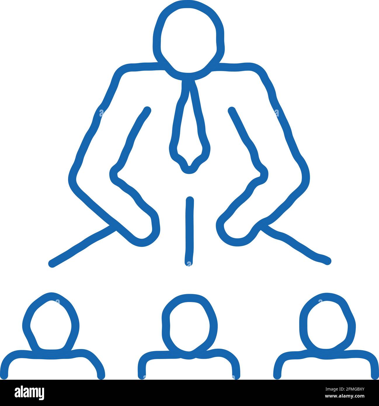 Man Leadership doodle icon hand drawn illustration Stock Vector Image ...