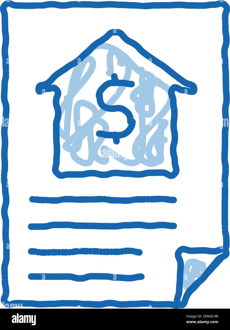 House Document doodle icon hand drawn illustration Stock Vector Image ...