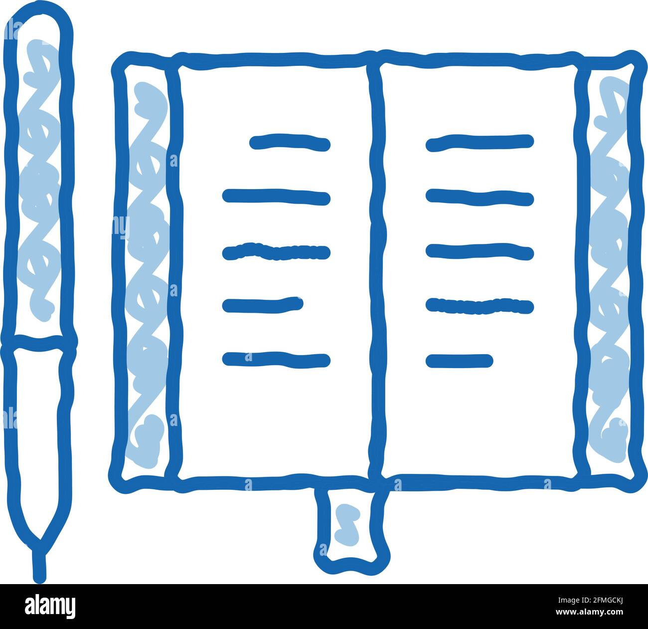 Notebook Pen doodle icon hand drawn illustration Stock Vector Image ...