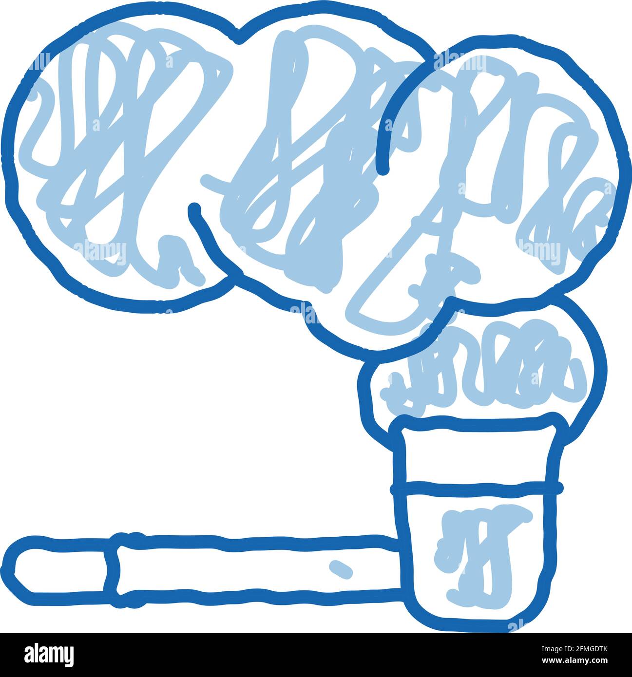 Smoking Pipe doodle icon hand drawn illustration Stock Vector