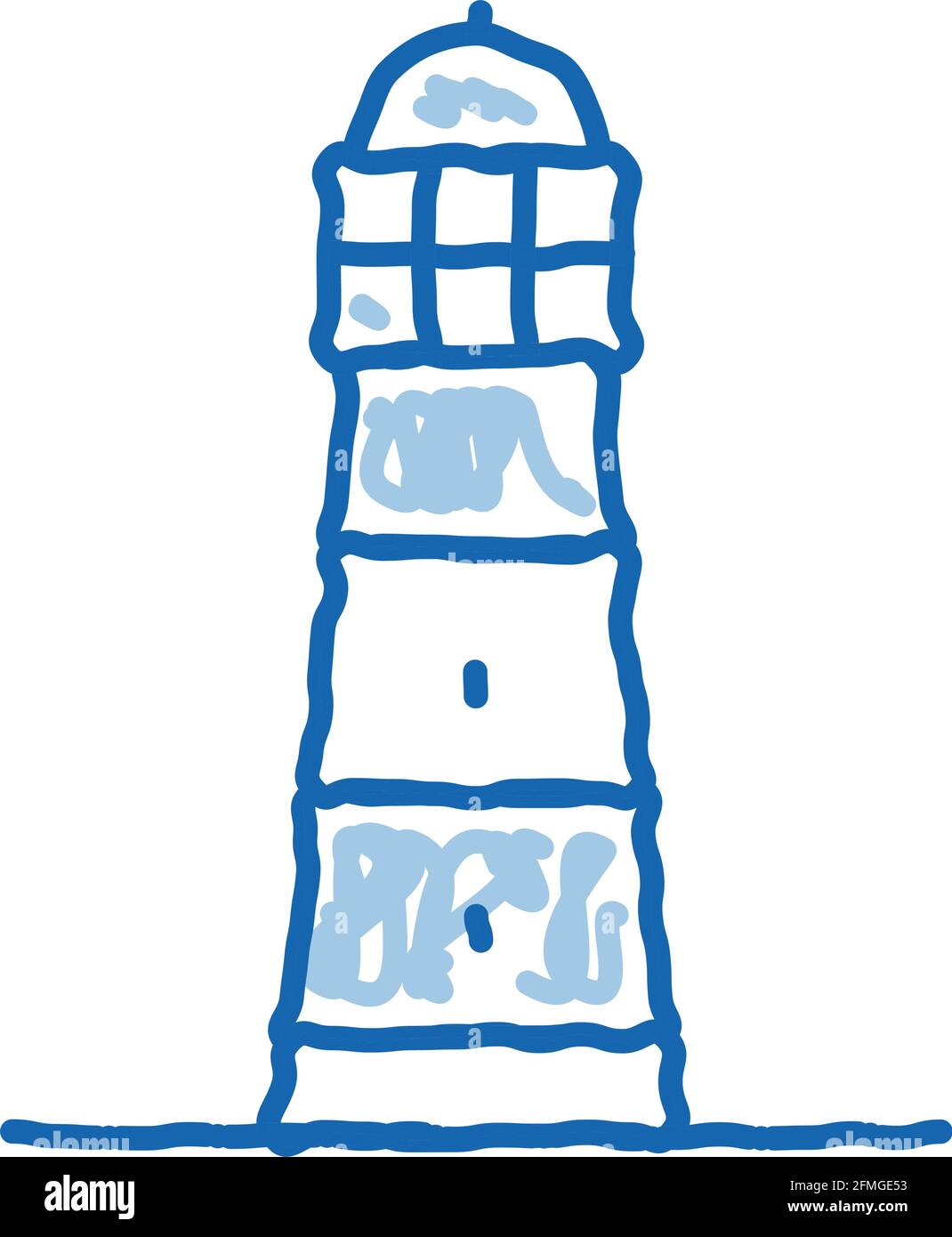 Lighthouse doodle icon hand drawn illustration Stock Vector Image & Art ...