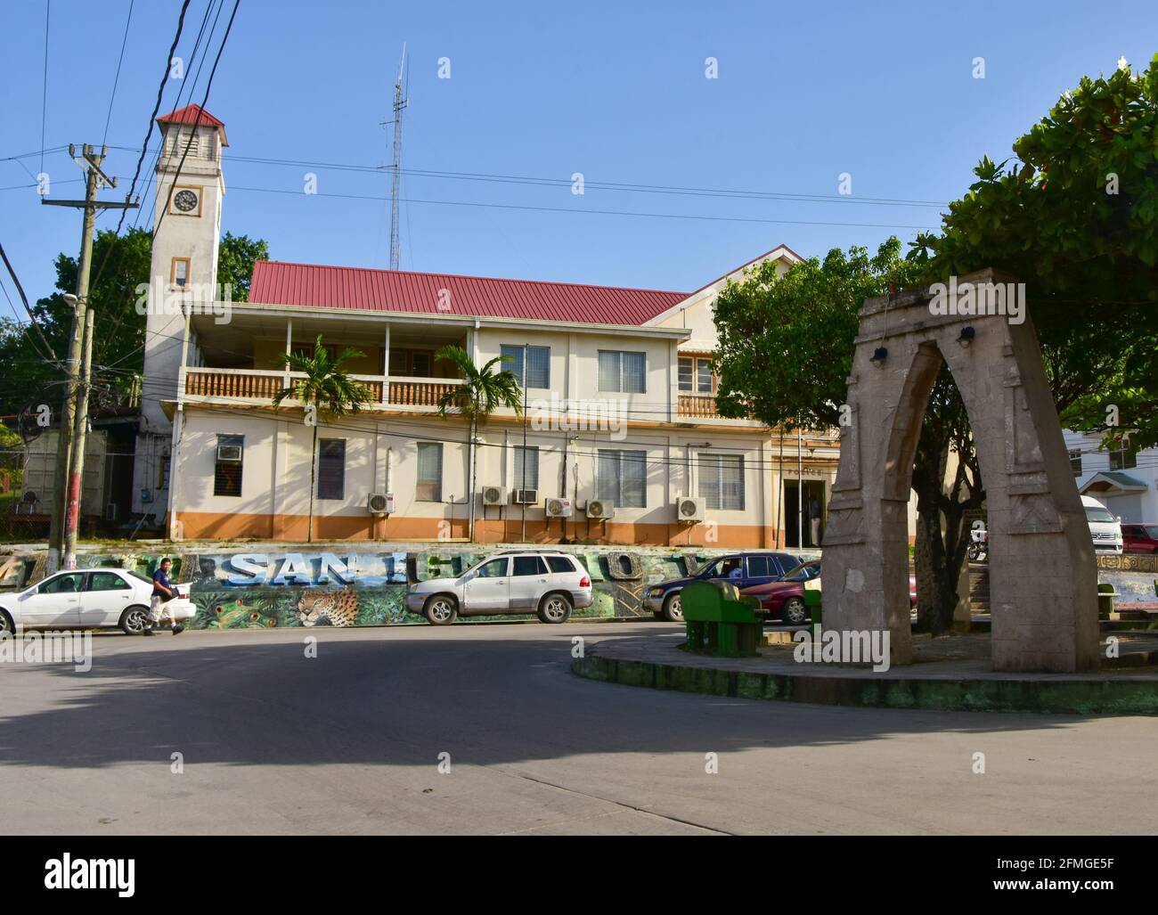 Police Station In San Ignacio A Small Town In Belize Stock Photo Alamy