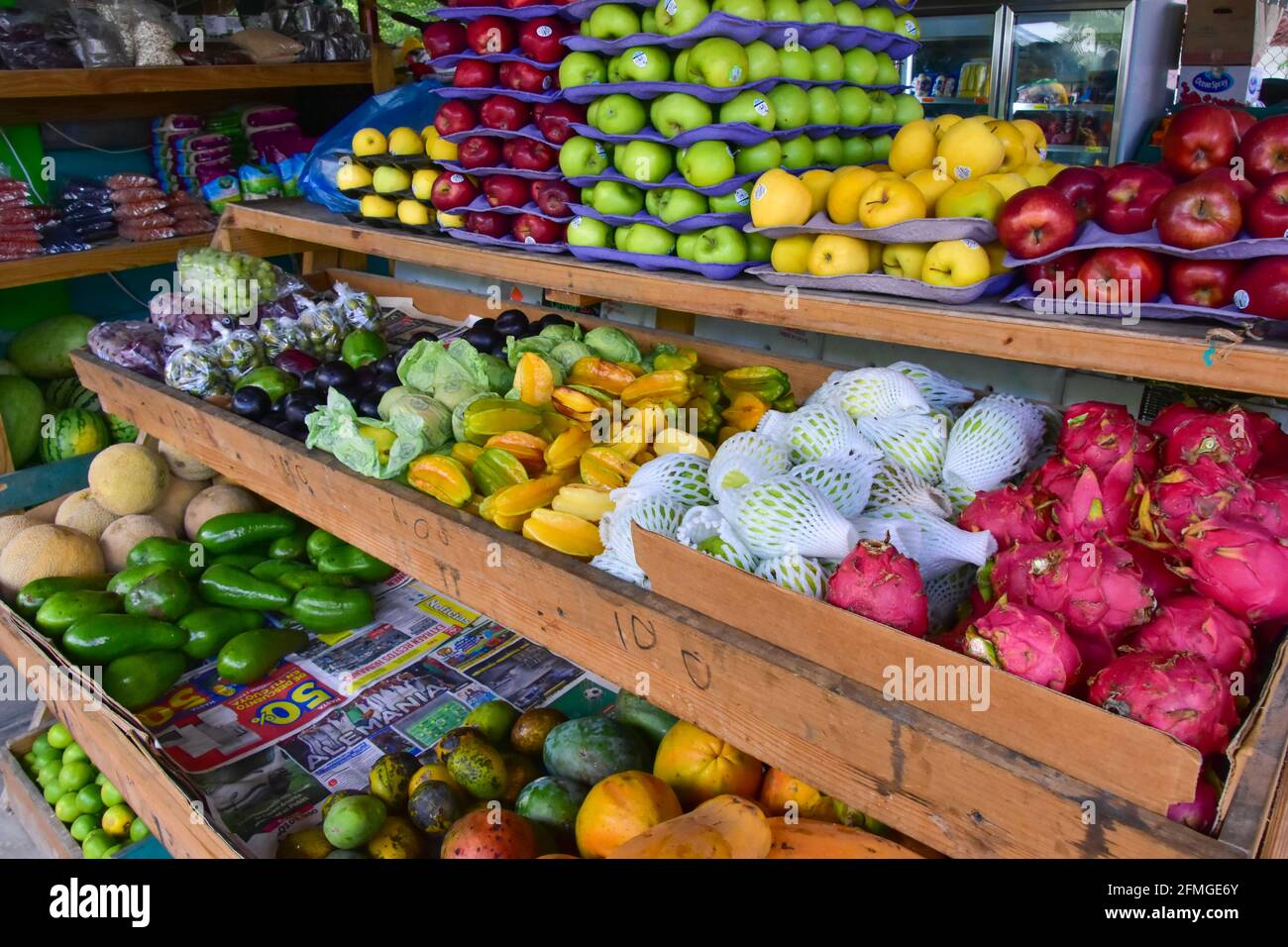 Fruits in a fresh market in San Ignacio, a small town in Belize Stock Photo Alamy