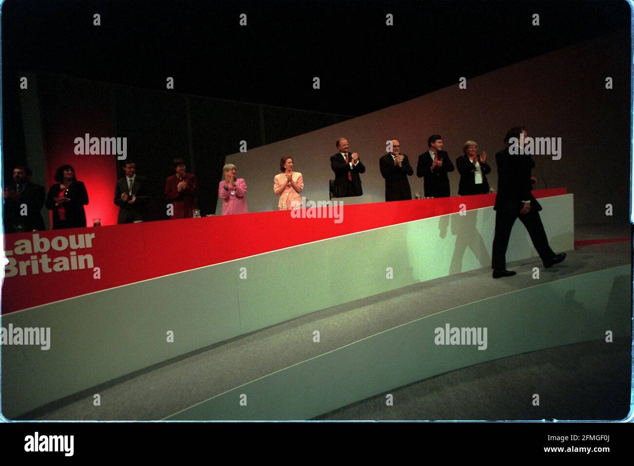 Tony Blair and Cabinet at Labour Party Conference 1997 Stock Photo - Alamy