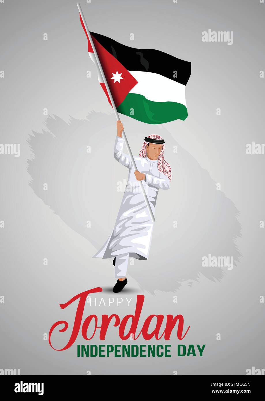 Happy Independence Day Jordan Vector Template Design Illustration