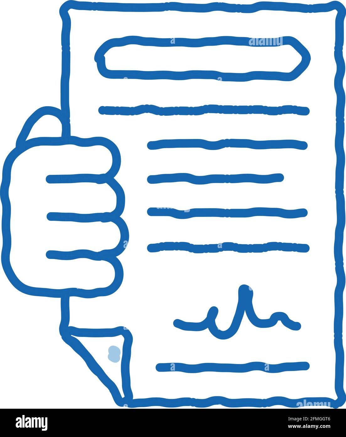 Courier Agreement doodle icon hand drawn illustration Stock Vector ...
