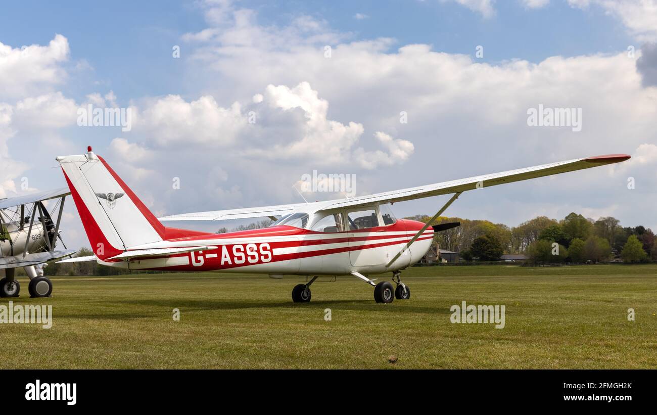 Cessna 172E Skyhawk (G-ASSS) at Shuttleworth, Old Warden Aerodrome Stock Photo