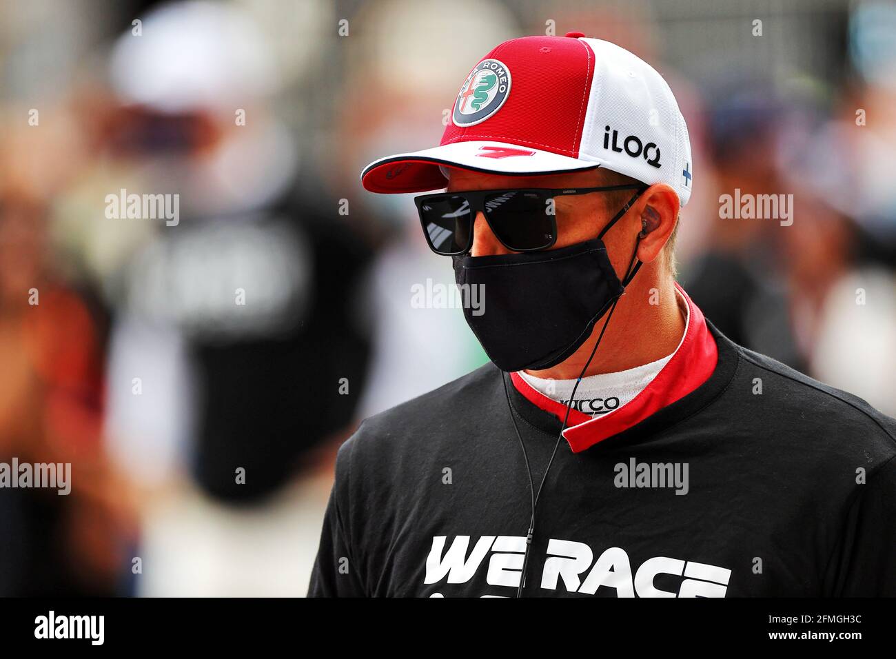 Kimi Raikkonen (FIN) Alfa Romeo Racing on the grid. Spanish Grand Prix