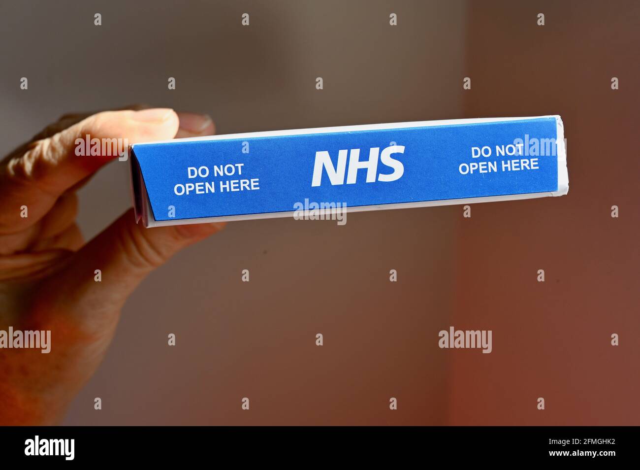 NHS Test Kit box Stock Photo Alamy