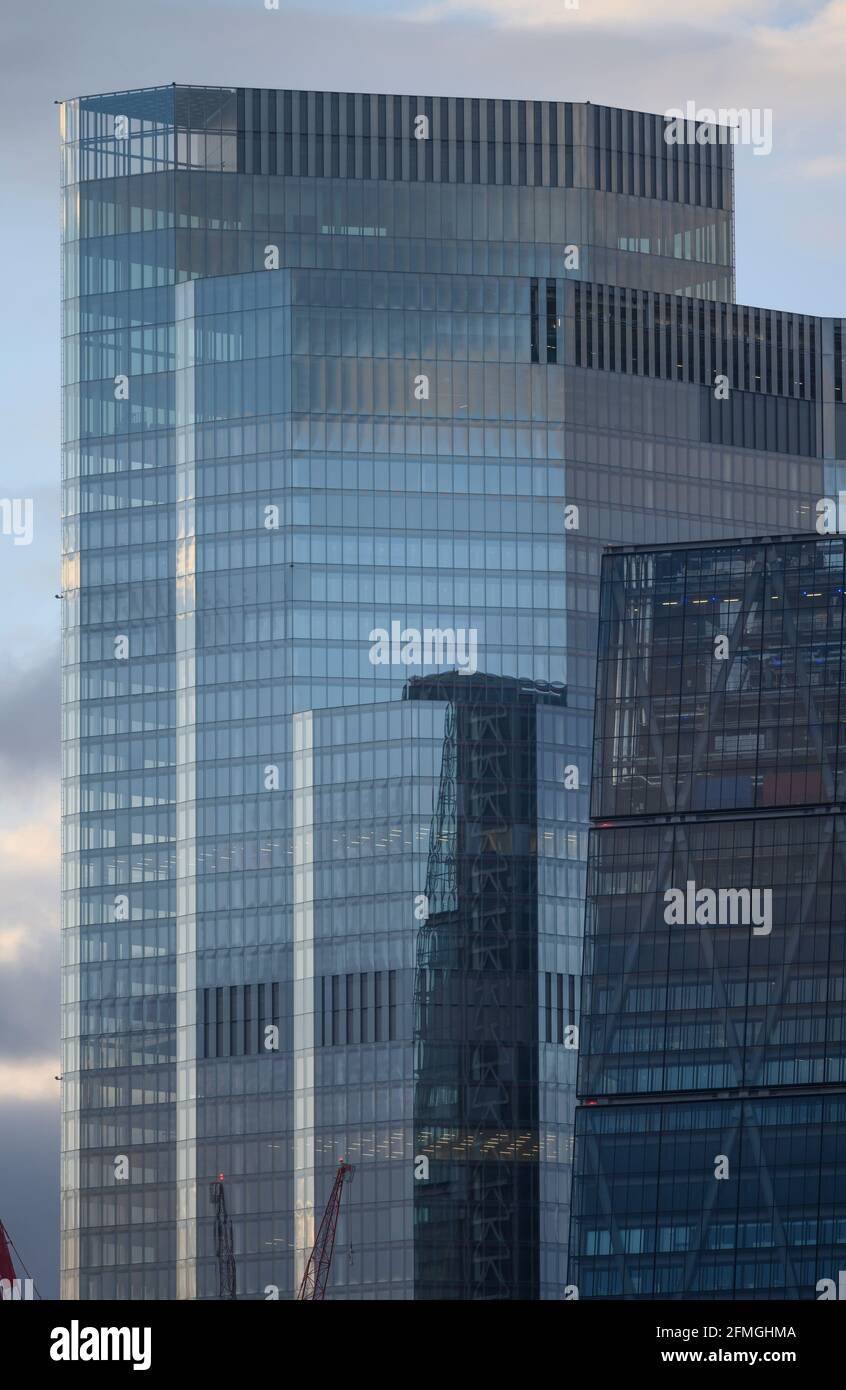 Glass cladding of 22 Bishopsgate and 122 Leadenhall Street, the ...