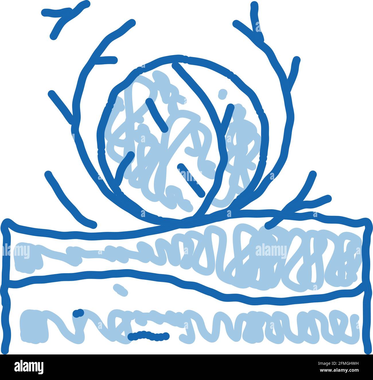 Tumbleweed doodle icon hand drawn illustration Stock Vector Image & Art