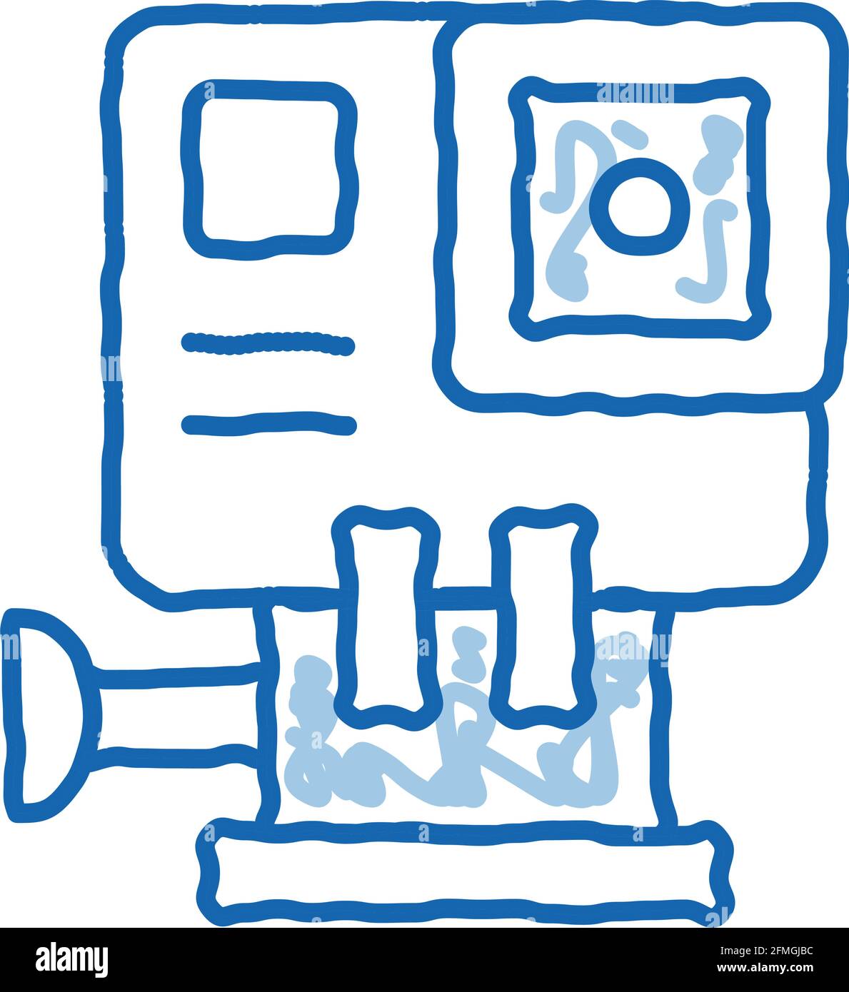 Action Camera doodle icon hand drawn illustration Stock Vector Image ...