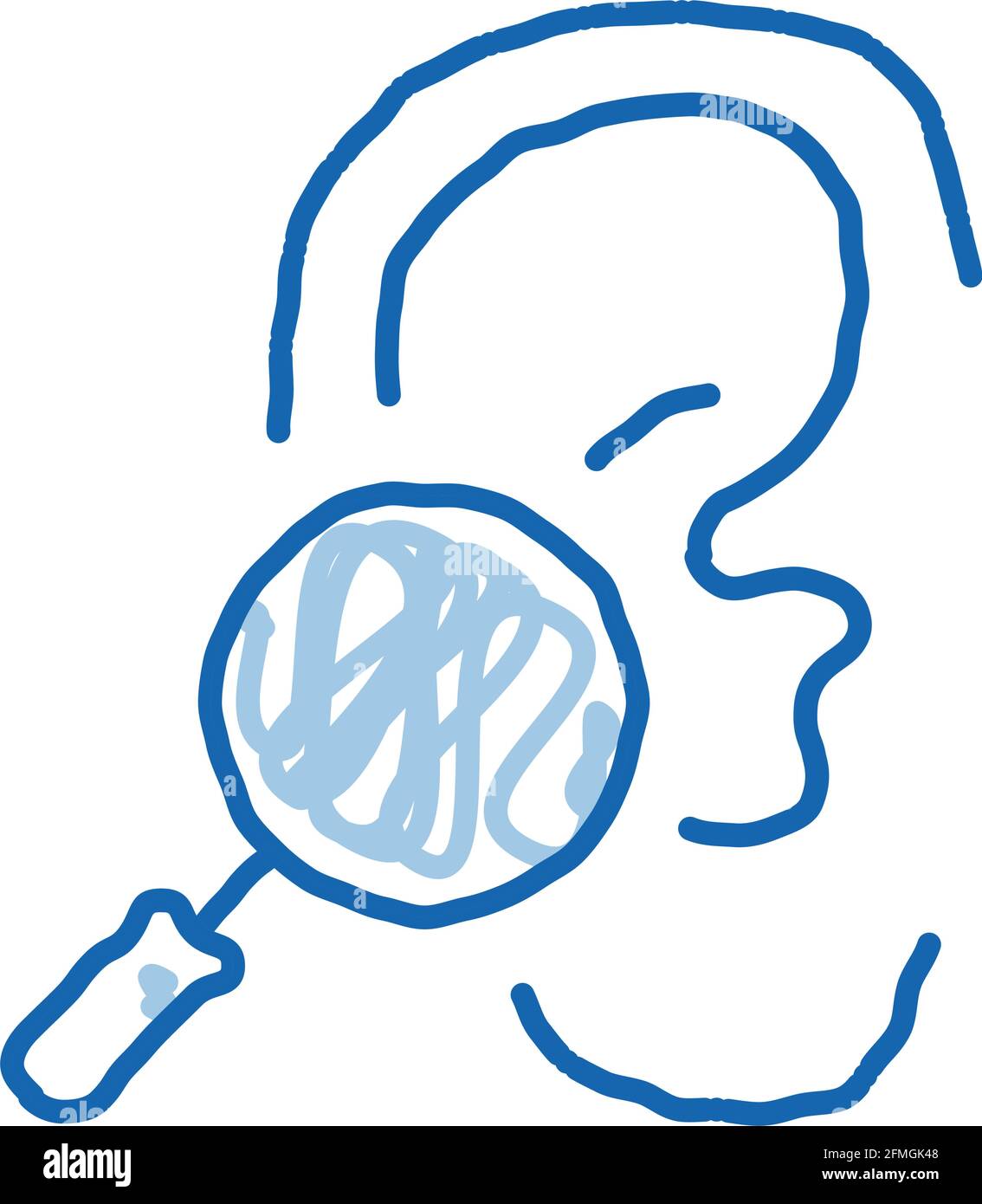 Hearing Test doodle icon hand drawn illustration Stock Vector Image