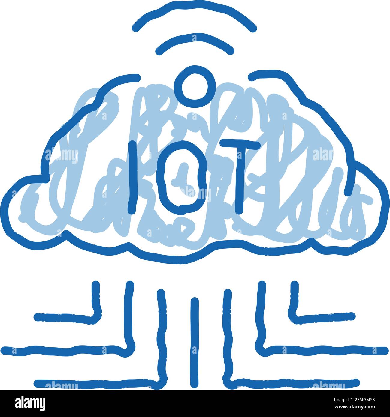 Internet of Things doodle icon hand drawn illustration Stock Vector ...