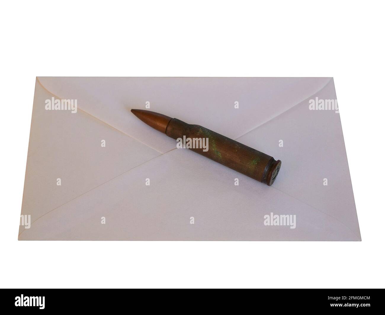 Letter with death threat isolated Stock Photo Alamy