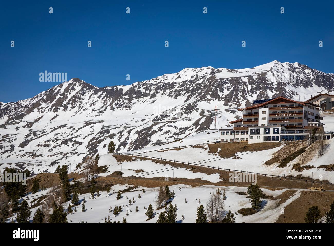 Winter wonderland at Obergurgl and Hochgurgl, Oetztal, Tirol, Austria Stock Photo