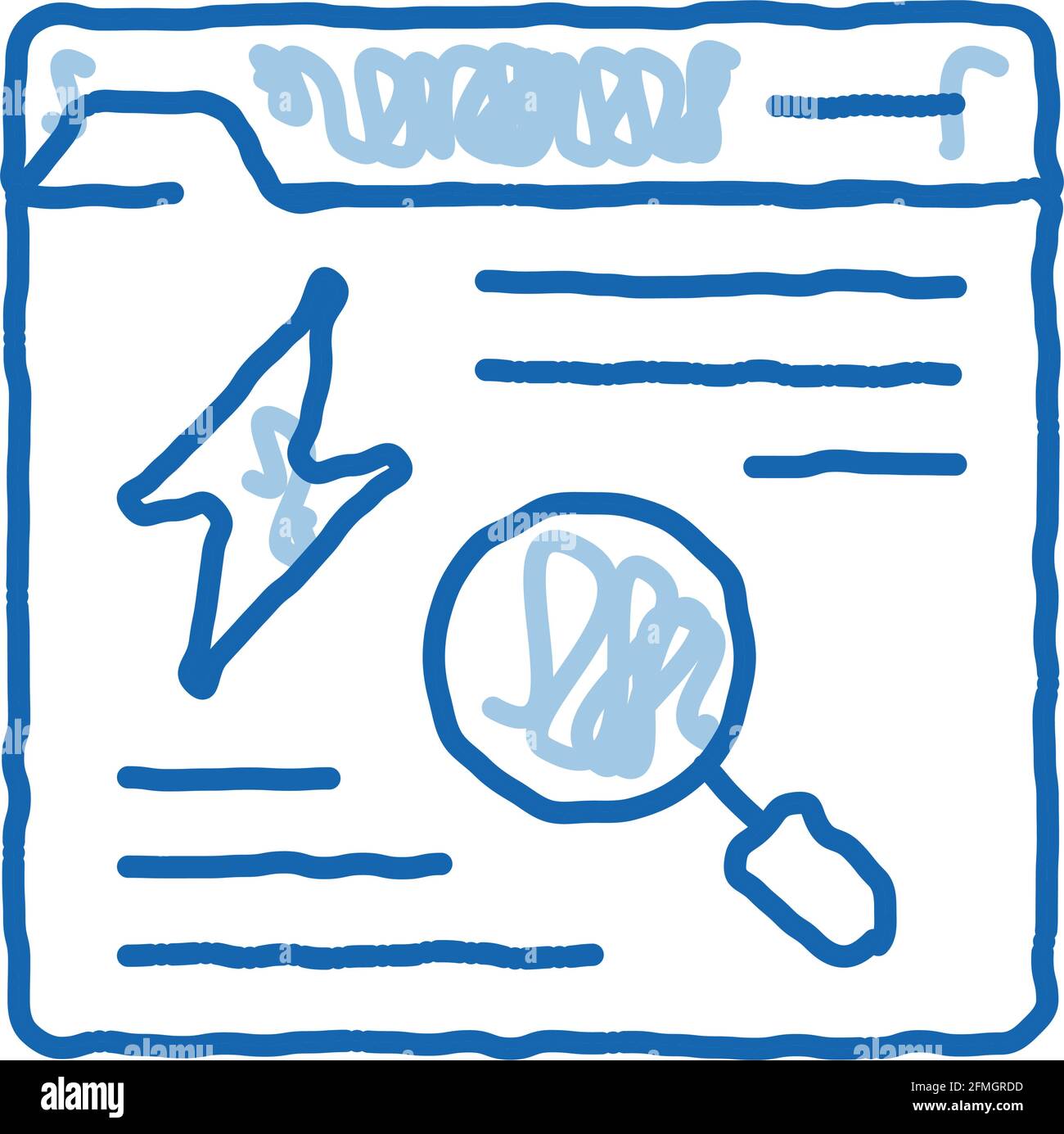 Search Web Info doodle icon hand drawn illustration Stock Vector Image ...