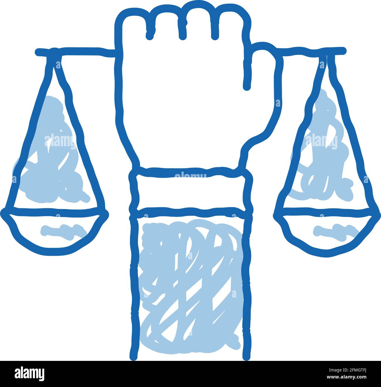 Hand Hold Scales doodle icon hand drawn illustration Stock Vector Image ...