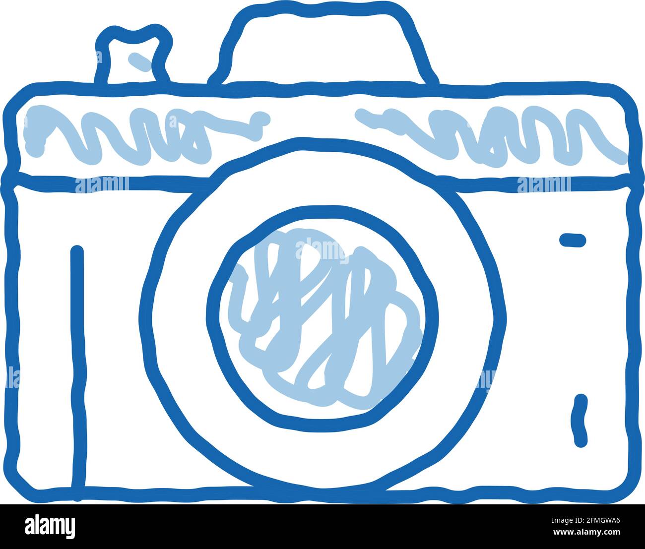 Photo Camera doodle icon hand drawn illustration Stock Vector Image ...